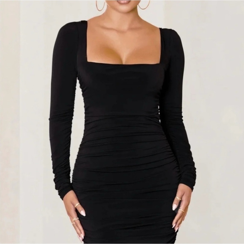 Tiger Mist Black Long Sleeve Dress